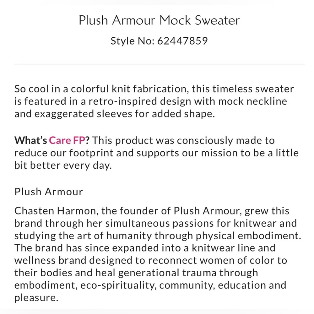 Free People Plush Armour Mock Sweater - Picture 3 of 3
